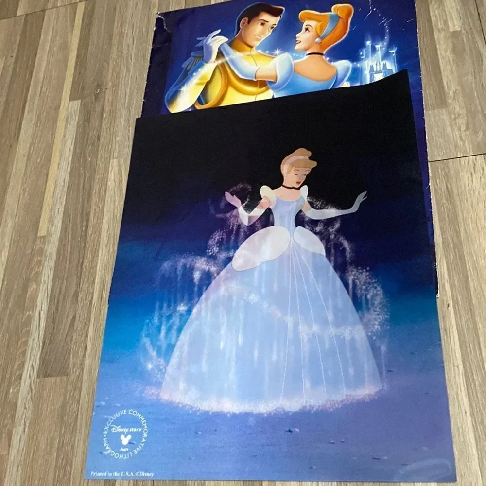 Disney Cinderella Lithograph 2 Disc Special Edition and large Disney princess